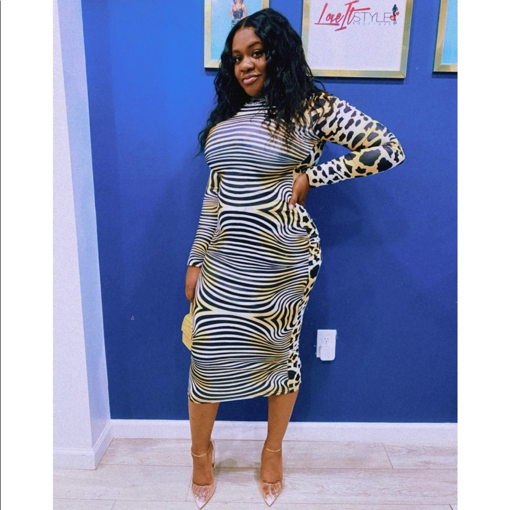 Animal Vibe Midi Dress